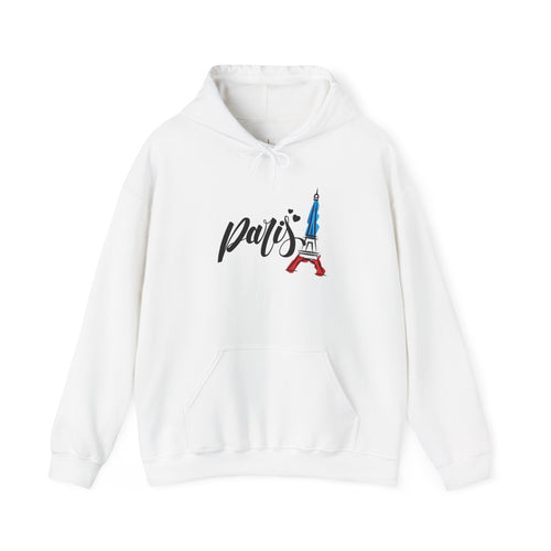 Paris Eiffel Tower Unisex Hoodie, Cozy Sweatshirt for Travel Enthusiasts, Gift for Fashion Lovers, Perfect for Parisian Vibes, Casual Outfit