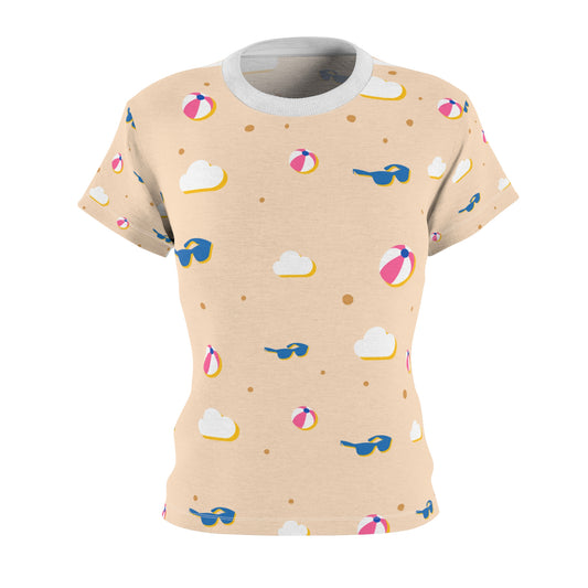 Beach Vibes Women's Tee, Summer T-Shirt, Vacation Wear, Pool Party Top, Beach Theme Shirt, Sunshine Apparel