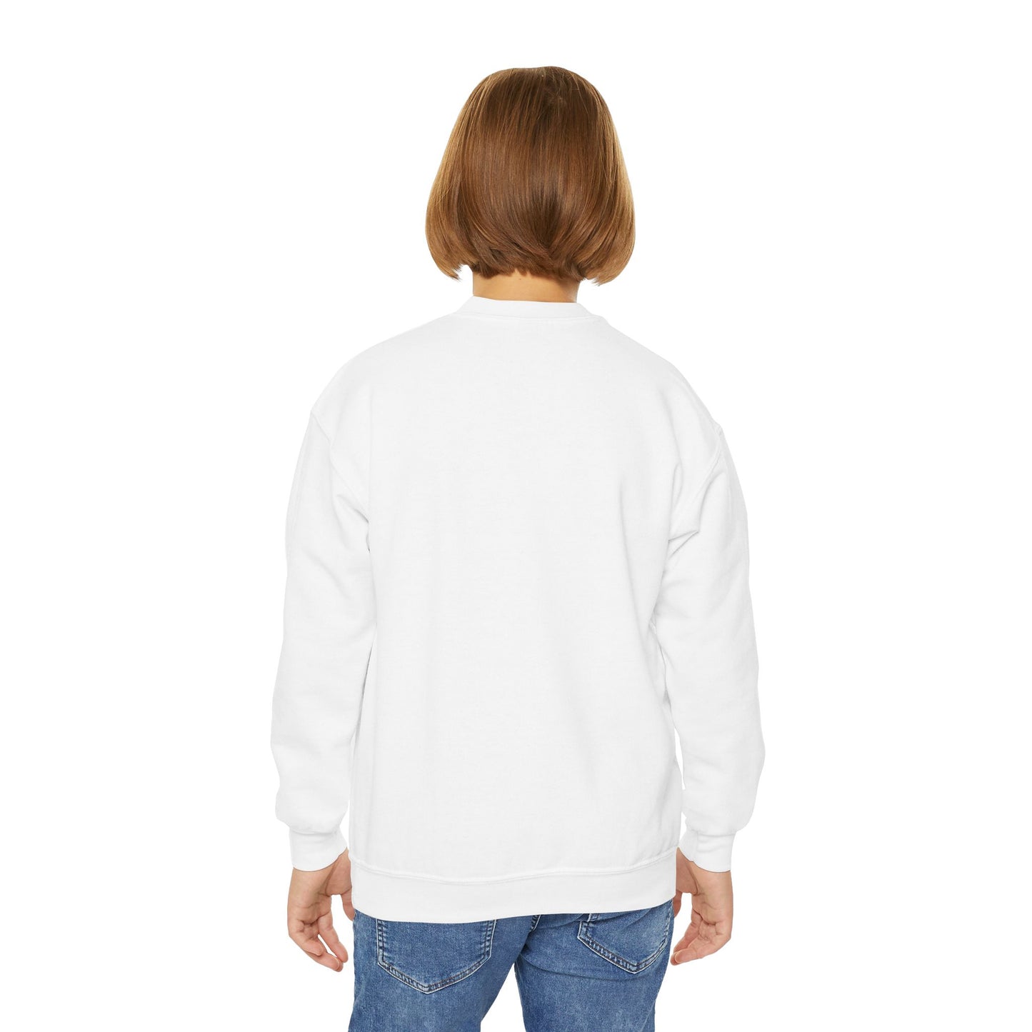 Cute Bunny Youth Crewneck Sweatshirt, Spring Apparel for Kids, Easter Gift, Cozy Layering Piece, Animal Theme Sweatshirt